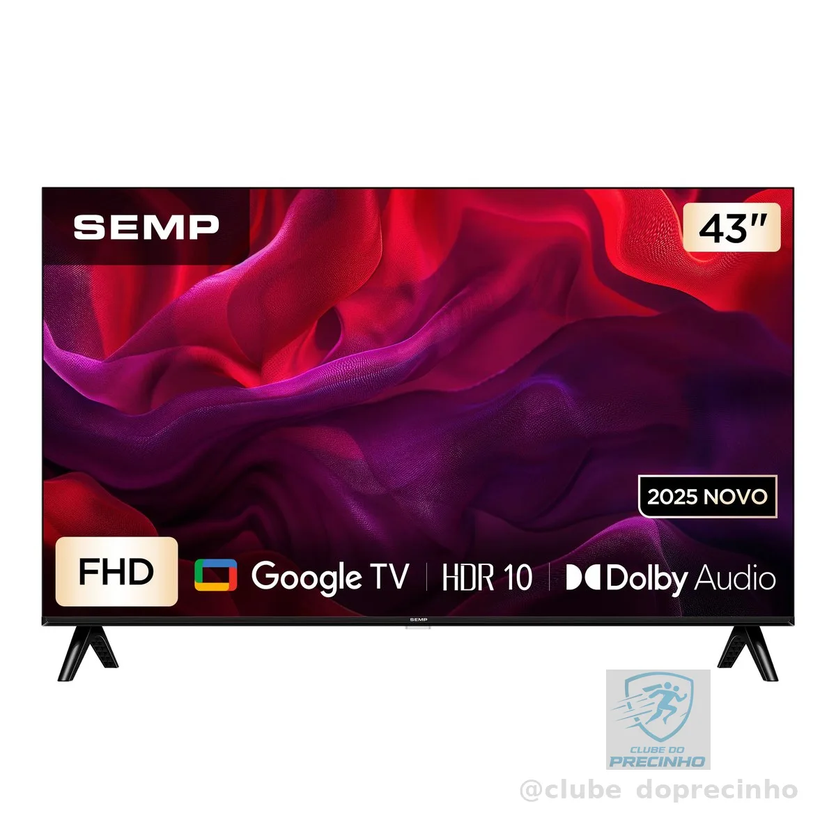 Smart TV Semp 43 Polegadas LED Full HD S42 WiFi Bluetooth Google TV 2 HDMI HDR10 Dolby Audio 43S42