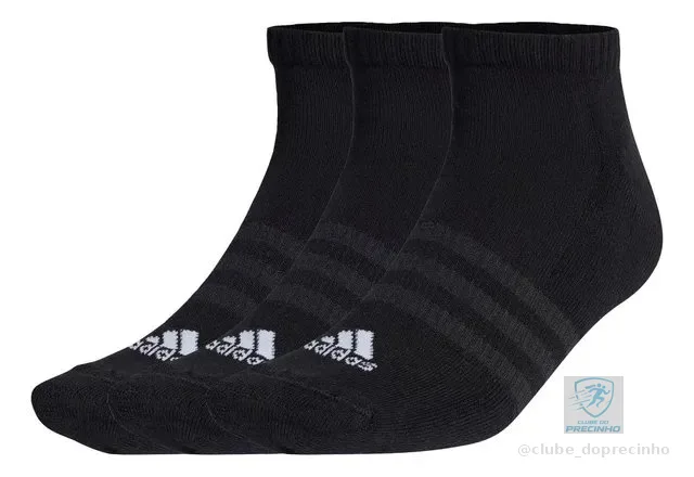 Meias Amortecidas Cano Baixo 3 Pares adidas