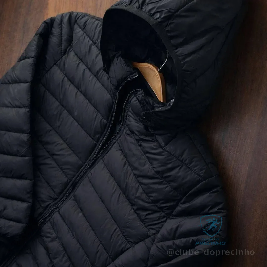 Jaqueta Feminina Bobojaco Puffer Impermeável Com Capuz Nylon