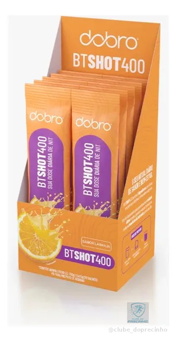 Btshot 400 Dobro Suplemento Em Pó 10 Sachês De 10g - Laranja Laranja 10 Un De 10g