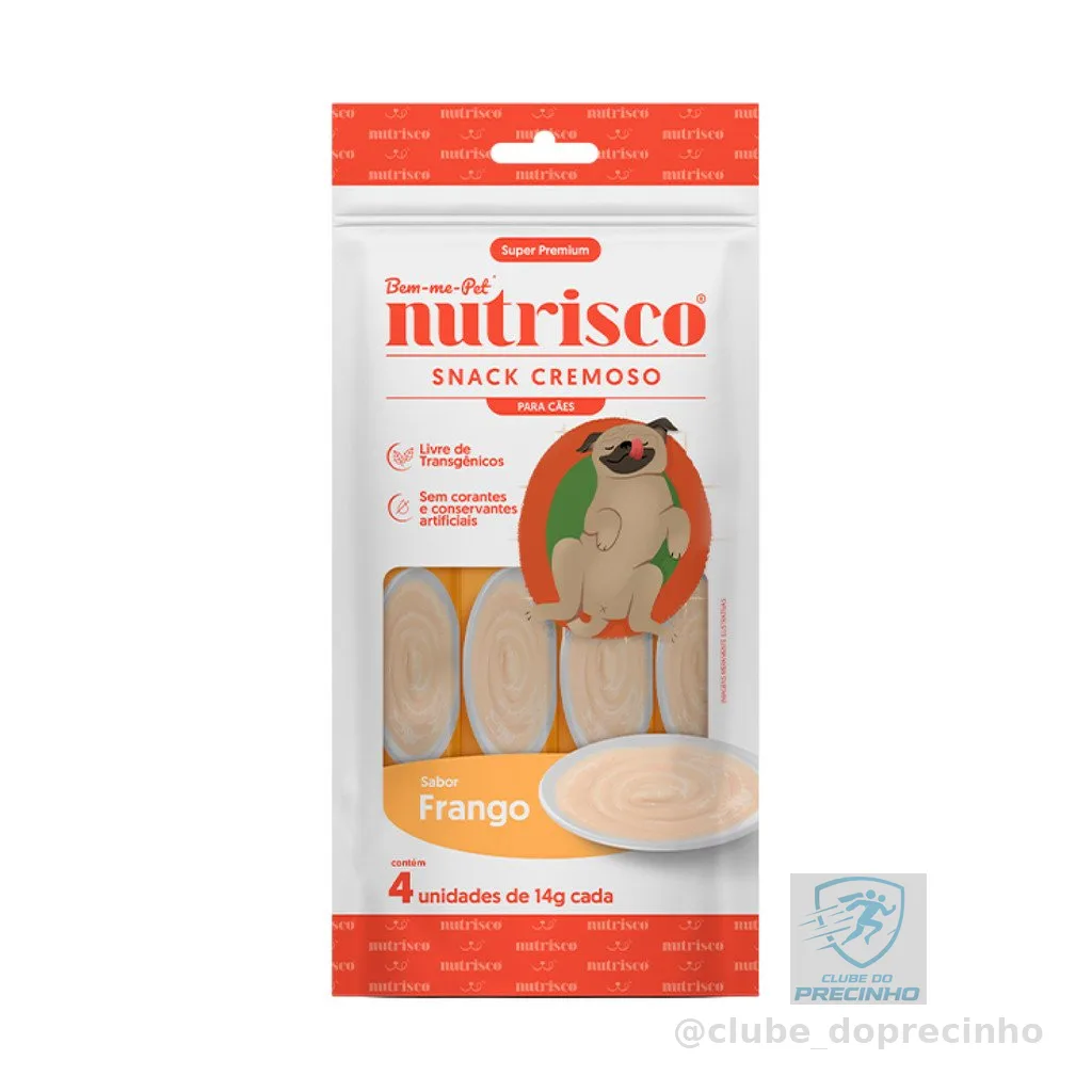 Petisco Cremoso Nutrisco Frango para Cães 56g
