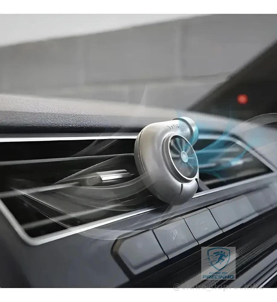 Aromatizante Automotivo De Turbina Que Gira Universal Cor Cinza Fragrância wooden amadeirado malbec