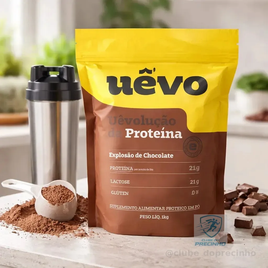 Proteína em Pó Uêvo Sabor Chocolate 1kg Refil