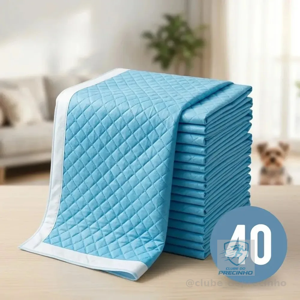 Tapete Higiênico Para Cachorro Super Absorvente 40 Unidades 60x60 Descartável Pet Cão Proteção Piso Alta Absorção