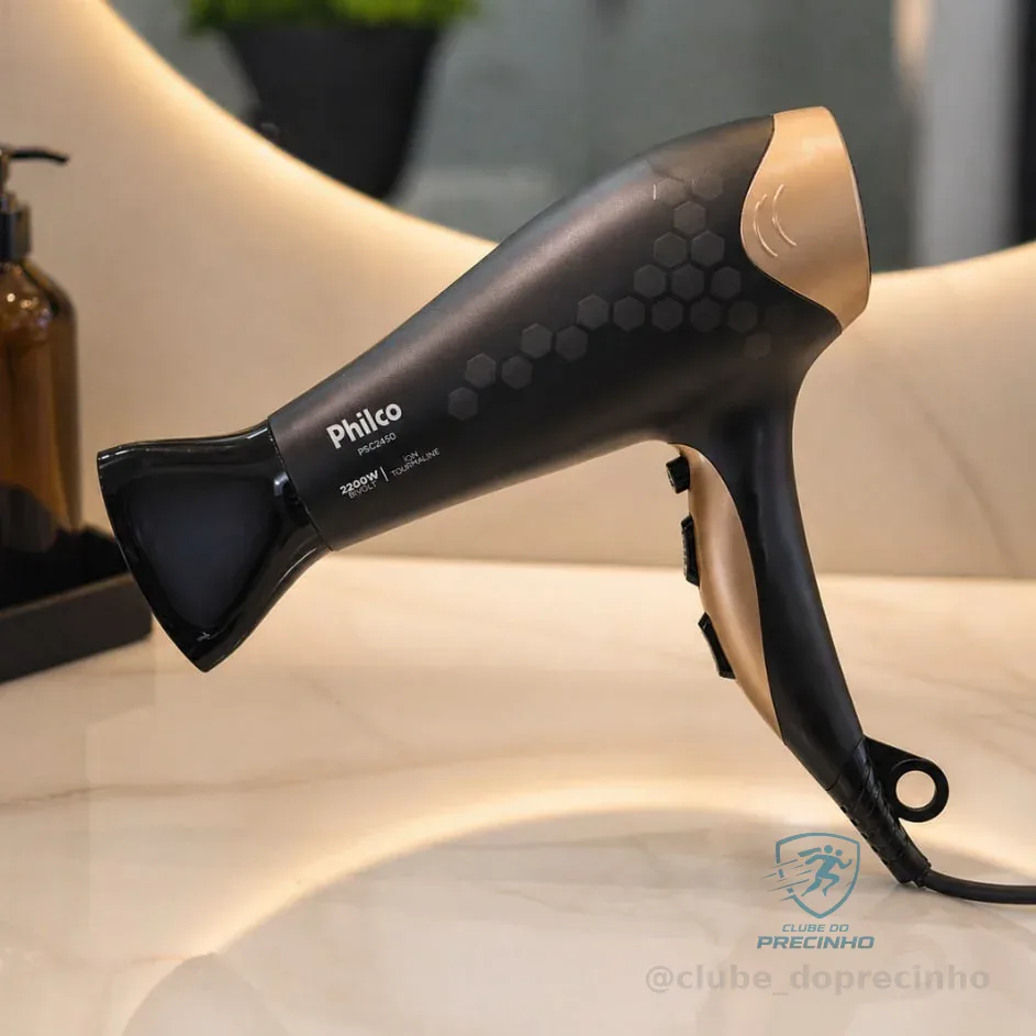 Secador de Cabelos Philco Bivolt 2200W PSC2450 Íons Tourmaline Bivolt