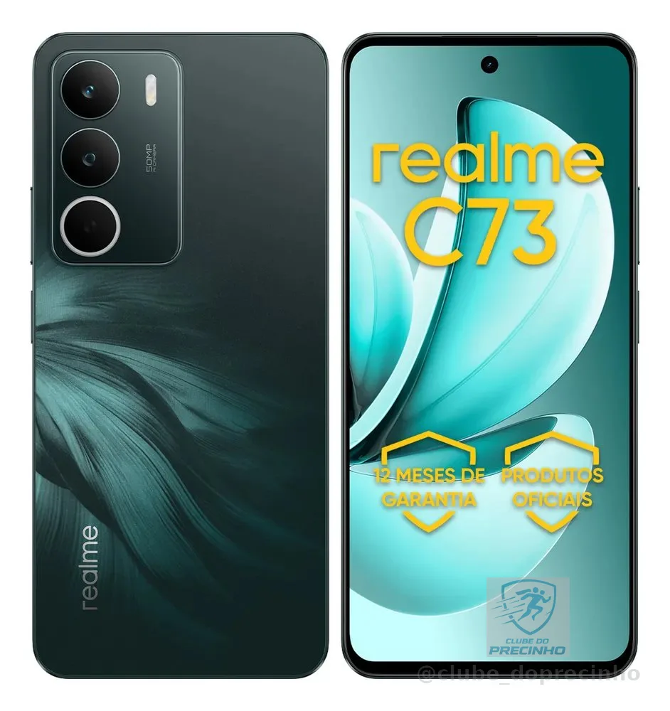 Celular Smartphone Realme C73 128gb 4gb Ram Dual Sim 120hz 6000mAh Verde