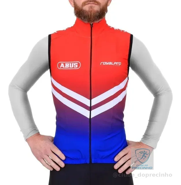 Colete De Ciclismo Corta Vento Marcio May Abus Vermelho