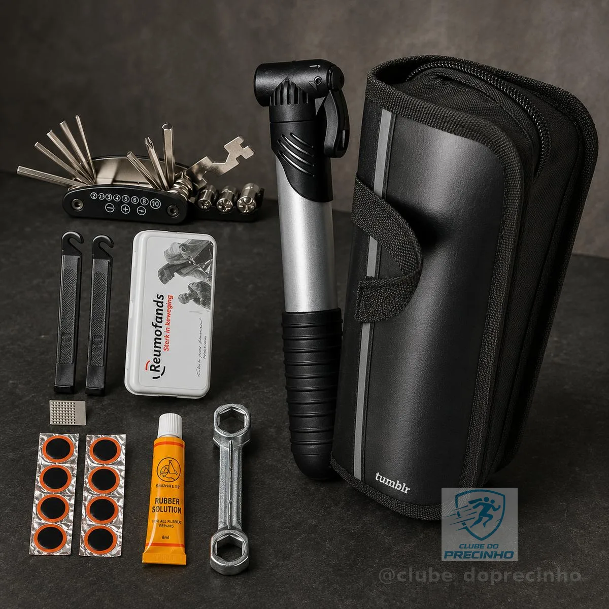 Kit Ferramenta Bicicleta Bolsa Chaves Bike Remendo Reparo Tumblr BK-0087