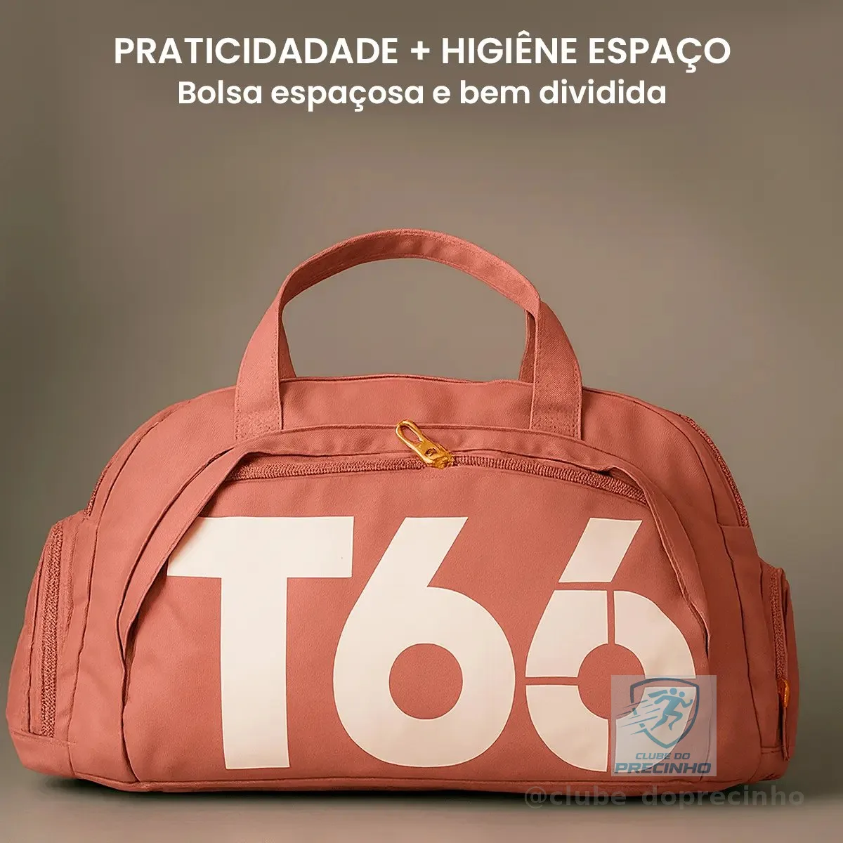 Bolsa Esportiva 3 Em 1 Com Compartimento Para Academia Cor Rosa Bebê