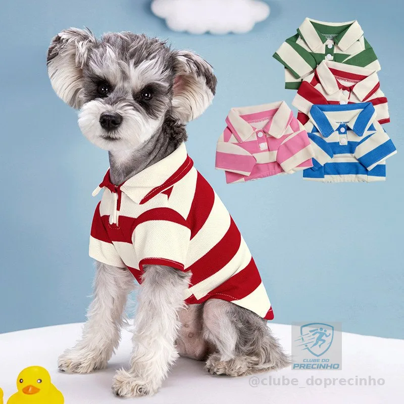 Camiseta Pólo Cachorro Roupa Cães Pequenas Médias Colete Gatos Para Animais De Estimação Casaco
