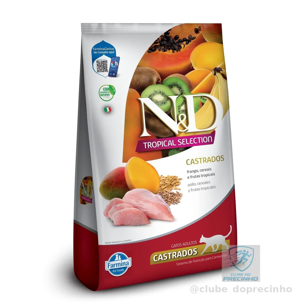 ND TROPICAL Ração Seca N&D Tropical Selection Frango Cereais E Frutas Tropicais Para Gatos Adultos Castrados 1 5Kg