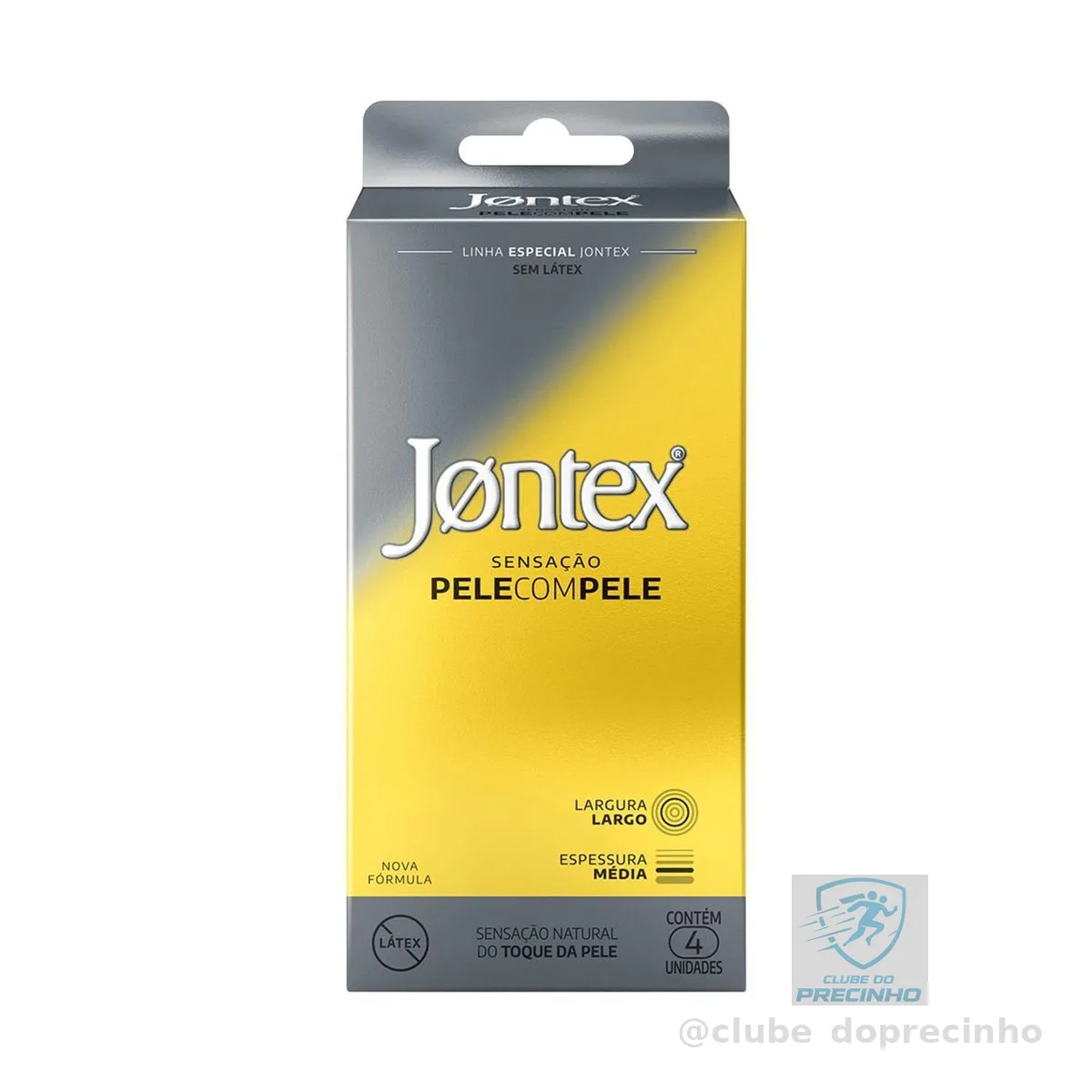Jontex Sensação Pele com Pele Camisinha Preservativo sem Látex - 4 unidades