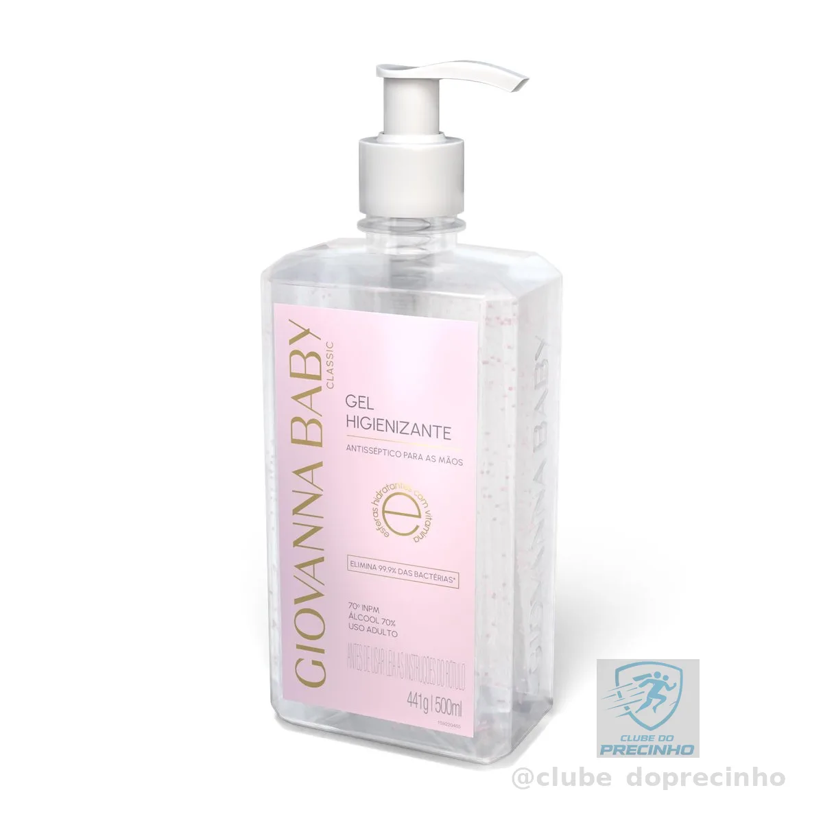 Gel Higienizante 70% Classic 500Ml, GIOVANNA BABY, Rosa