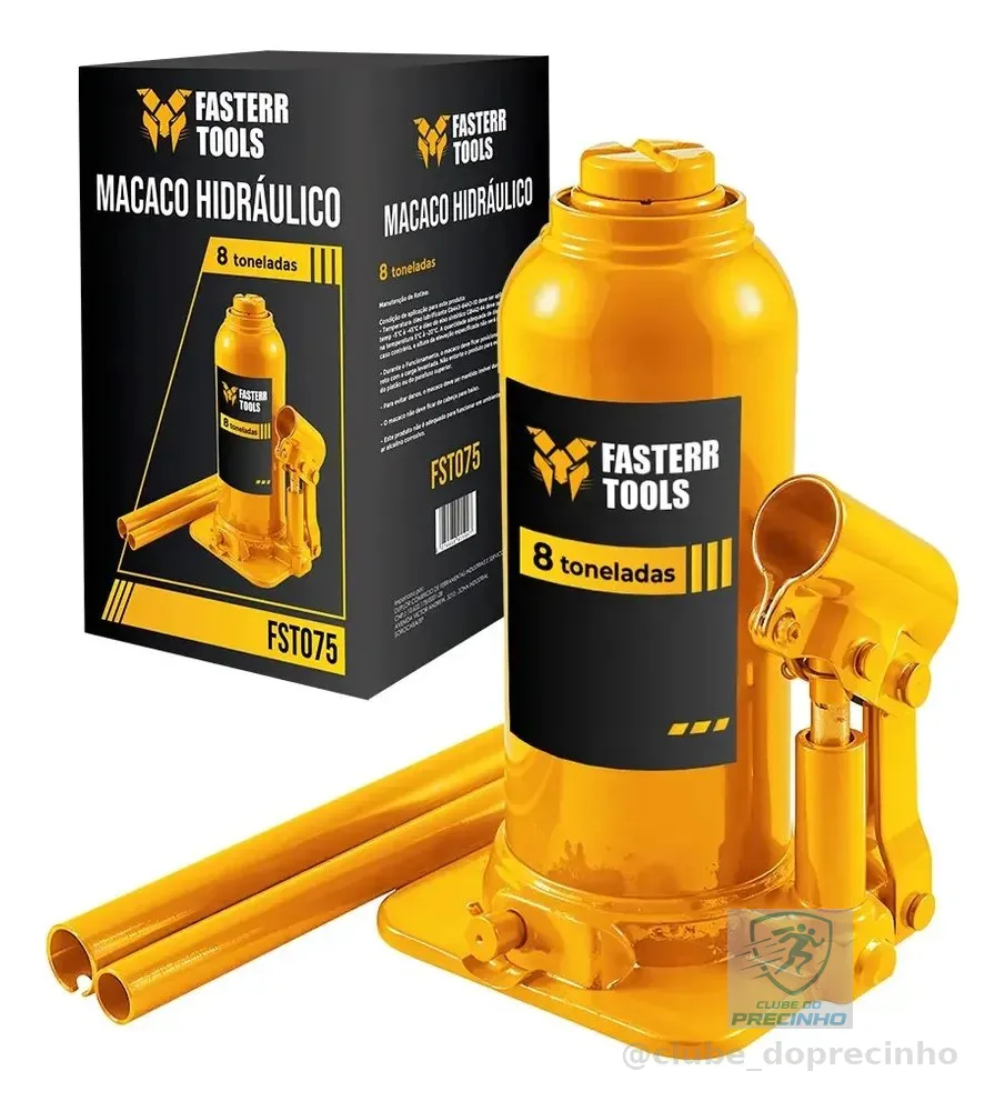 Macaco Hidráulico Tipo Garrafa 8 Toneladas Fasterr Tools