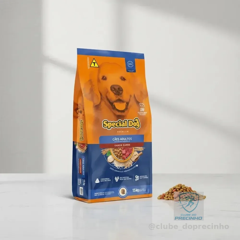 Ração Special Dog Premium Cão Adulto Todos os Tamanhos Sabor Carne de 15 kg