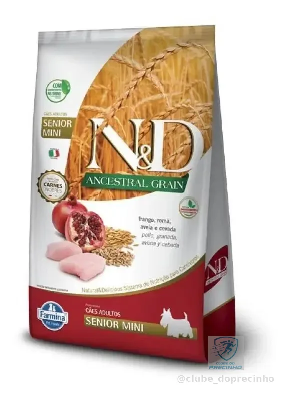 Ração N&D Ancestral Frango Sênior Mini Cães 2,5kg