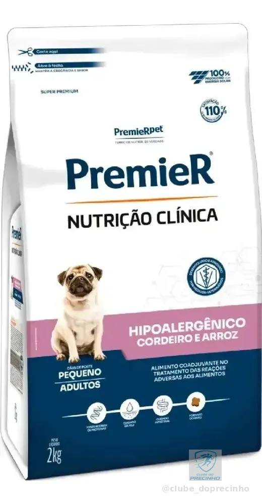 Premier Hipoalergênico Cães Sabor Cordeiro 2 Kg