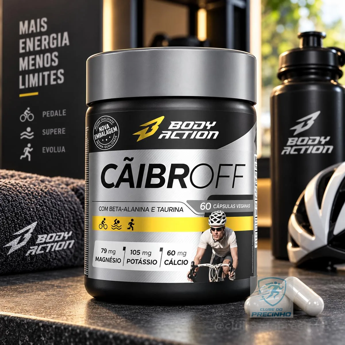 Caibroff 60 Caps Anti Caimbras Potássio Magnésio B Alanina Neutro