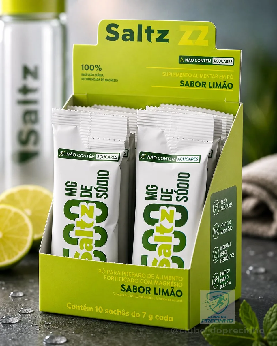 Eletrólitos Saltz Z2 Performance de Limão Sem Açúcar, Pack com 10 Sticks