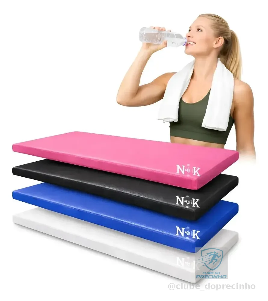 Colchonete Nbk Flex de Ginástica e Yoga D28 Preto para Treino 90x40x3cm