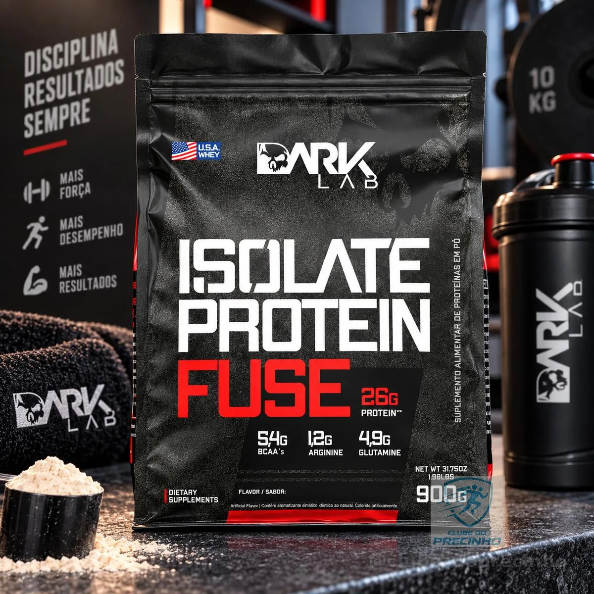 Whey Isolate Protein Fuse Refil 900g Dark Lab - Mp Importad Sabor Cookeis