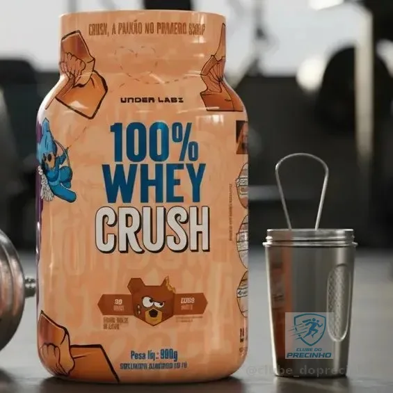 100% Whey Crush Pote 900g Under Labz Sabor Dulce De Leche Sabor Doce de leite