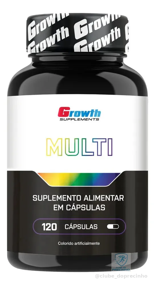 Multivitamínico 120 Cáps. Growth Supplements - Sabor Neutro (Nova Fórmula)