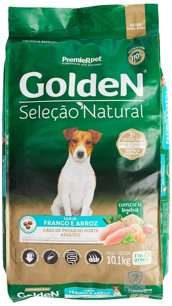Golden Seleção Natural Ração para Cães Adultos, PremieR Pet, 10.1Kg