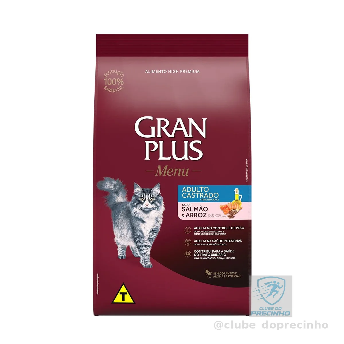 GRANPLUS GATOS CASTRADO SALMÃO E ARROZ 1X10,1kg