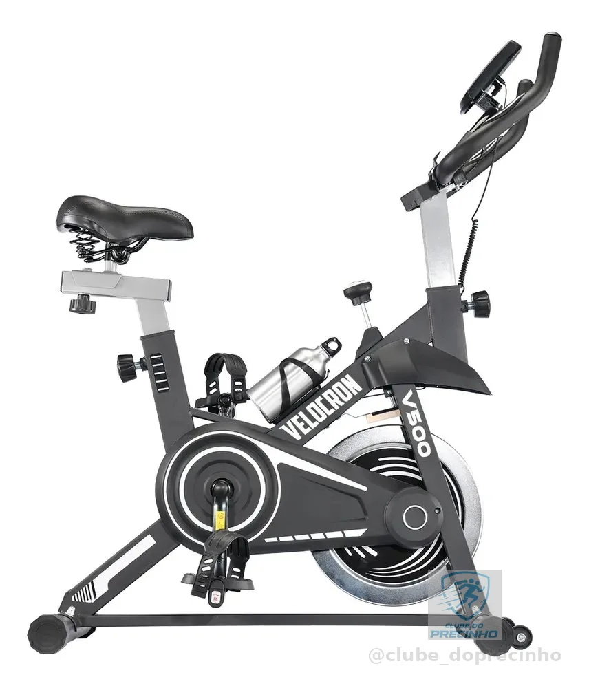 Bicicleta Ergométrica Spinning Inércia 5kg Velocron V500 Preto