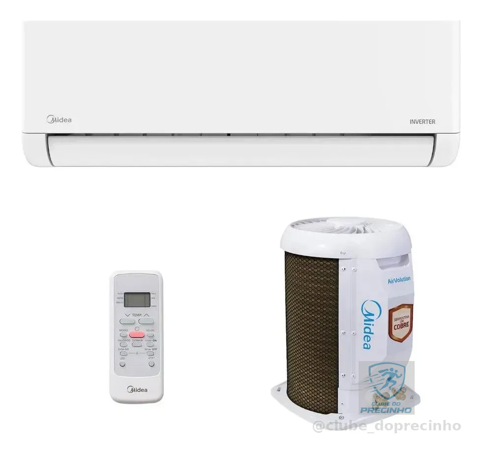 Ar Split Inverter 12000 Midea Airvolution Lite Frio 38TBVCA12M5 42EBVCA12M5