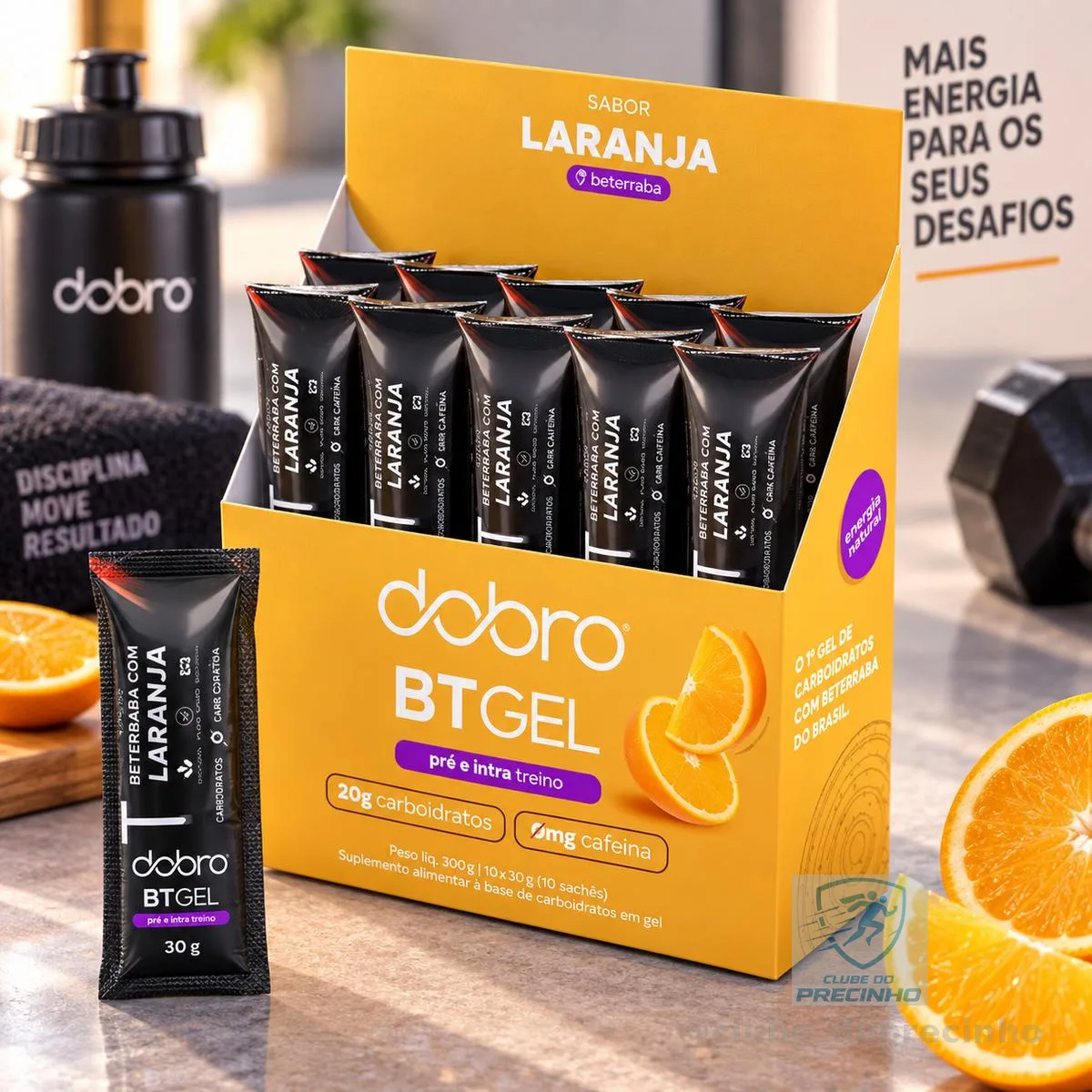 Dobro Bt Gel De Carboidrato - 10 Unidades De 30 Gramas Cada Sabor Beterraba com Laranja