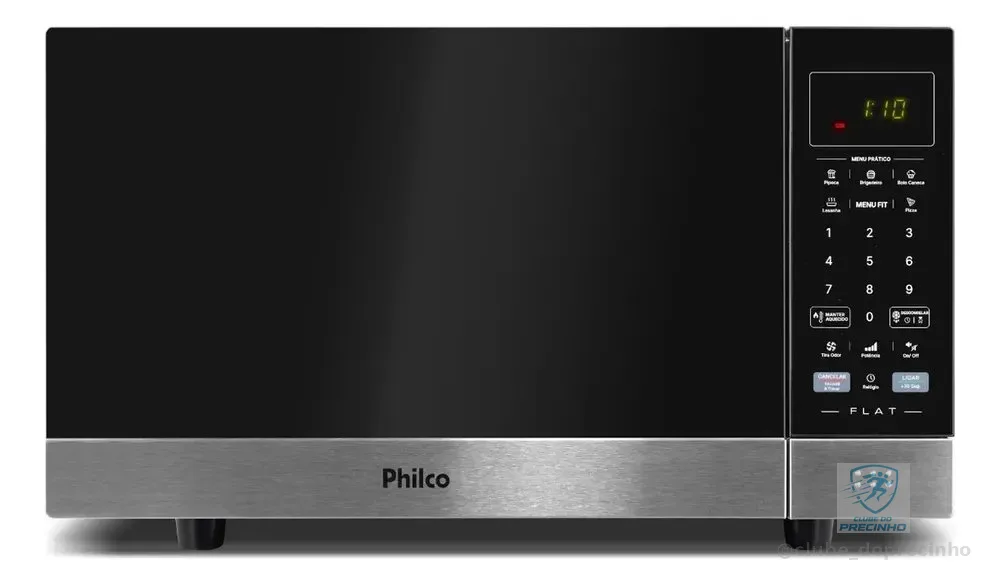 Micro-Ondas PMO30F Flat 28L Preto Espelhado Philco 220V