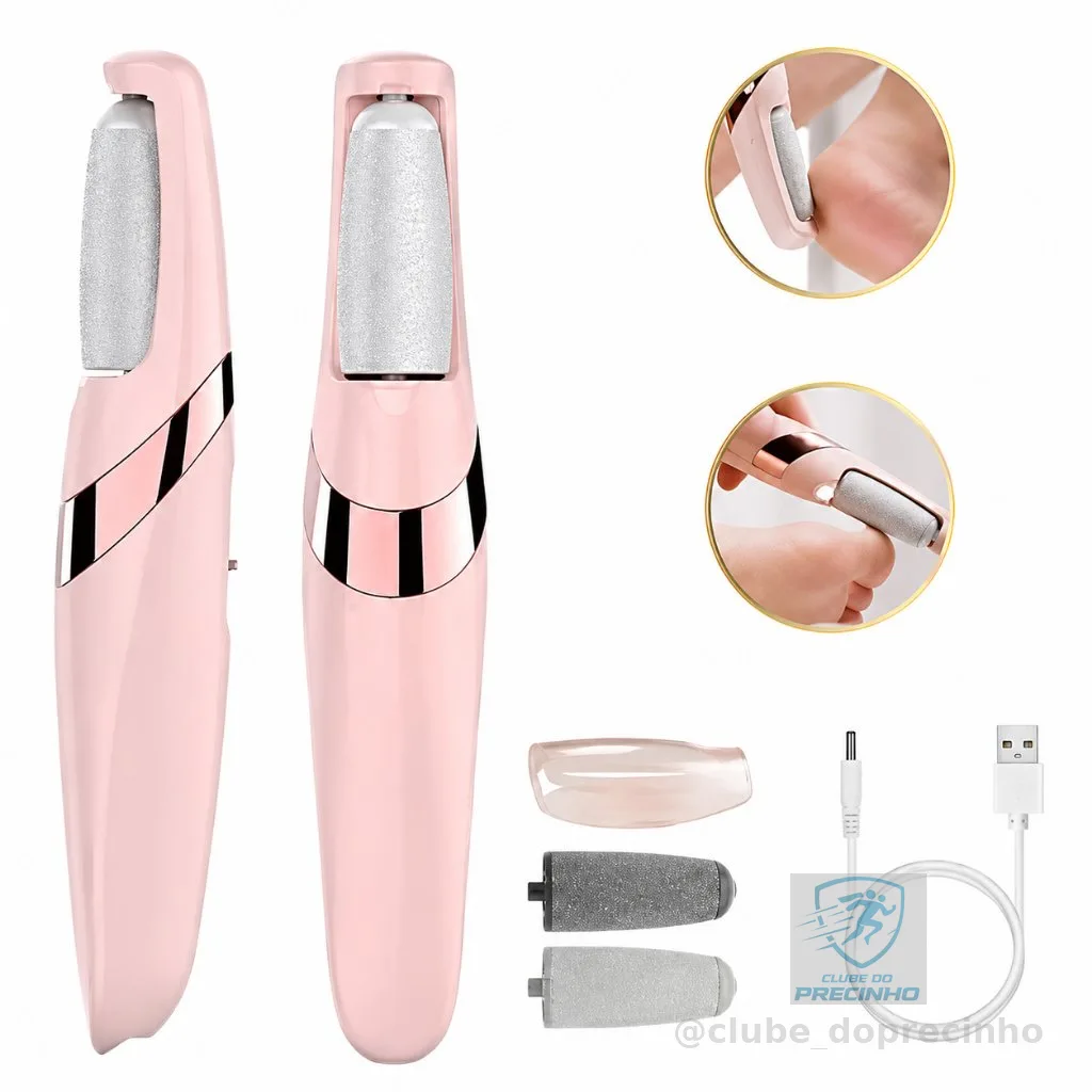 Removedor de Calos Elétrico Recarregável USB Lixa Elétrica Para Pés Pedicure Portátil Profissional