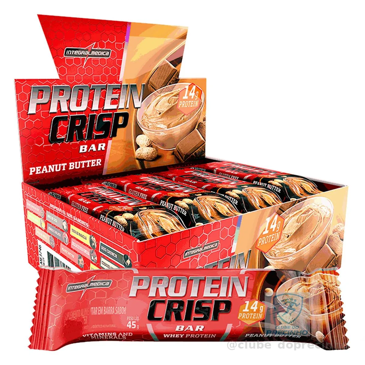 Integralmédica Whey Crisp Bar Peanut Butter 12 Unidades