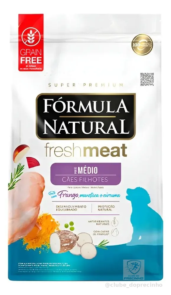 Ração Fórmula Natural Freshmeat Cão Filhote Médio Porte2,5kg