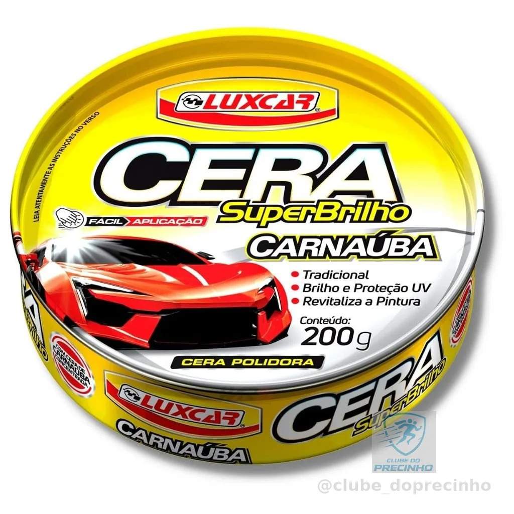 Pasta SuperBrilho Luxcar Cera Automotiva com Carnaúba 200g
