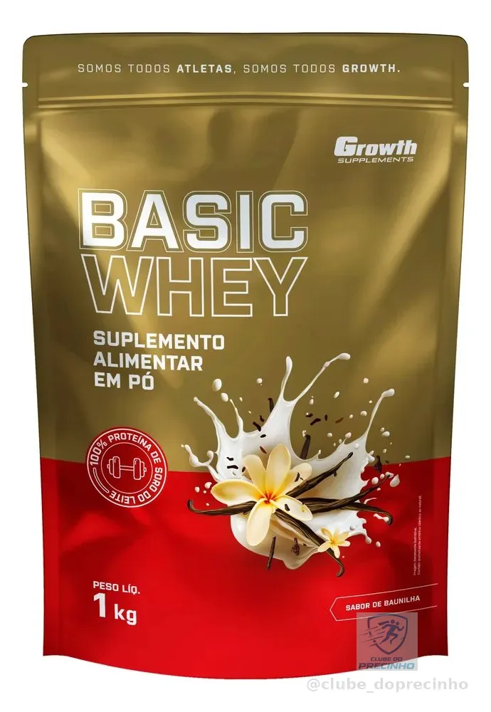 Basic Whey 1kg Growth Supplements Baunilha
