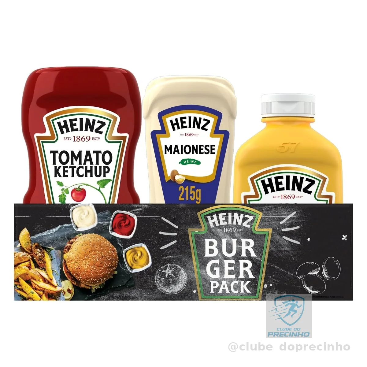 Heinz Pack Hamburguer Ketchup 397G + Maionese 215G + Mostarda 255gG