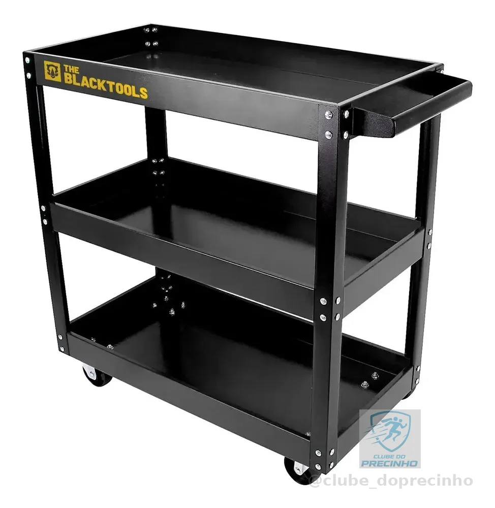 Carrinho De Ferramentas Aberto Para Mecânico Oficina Bcm400 The Black Tools
