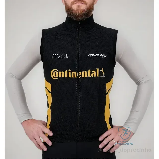 Colete De Ciclismo Corta Vento Marcio May Continental Preto