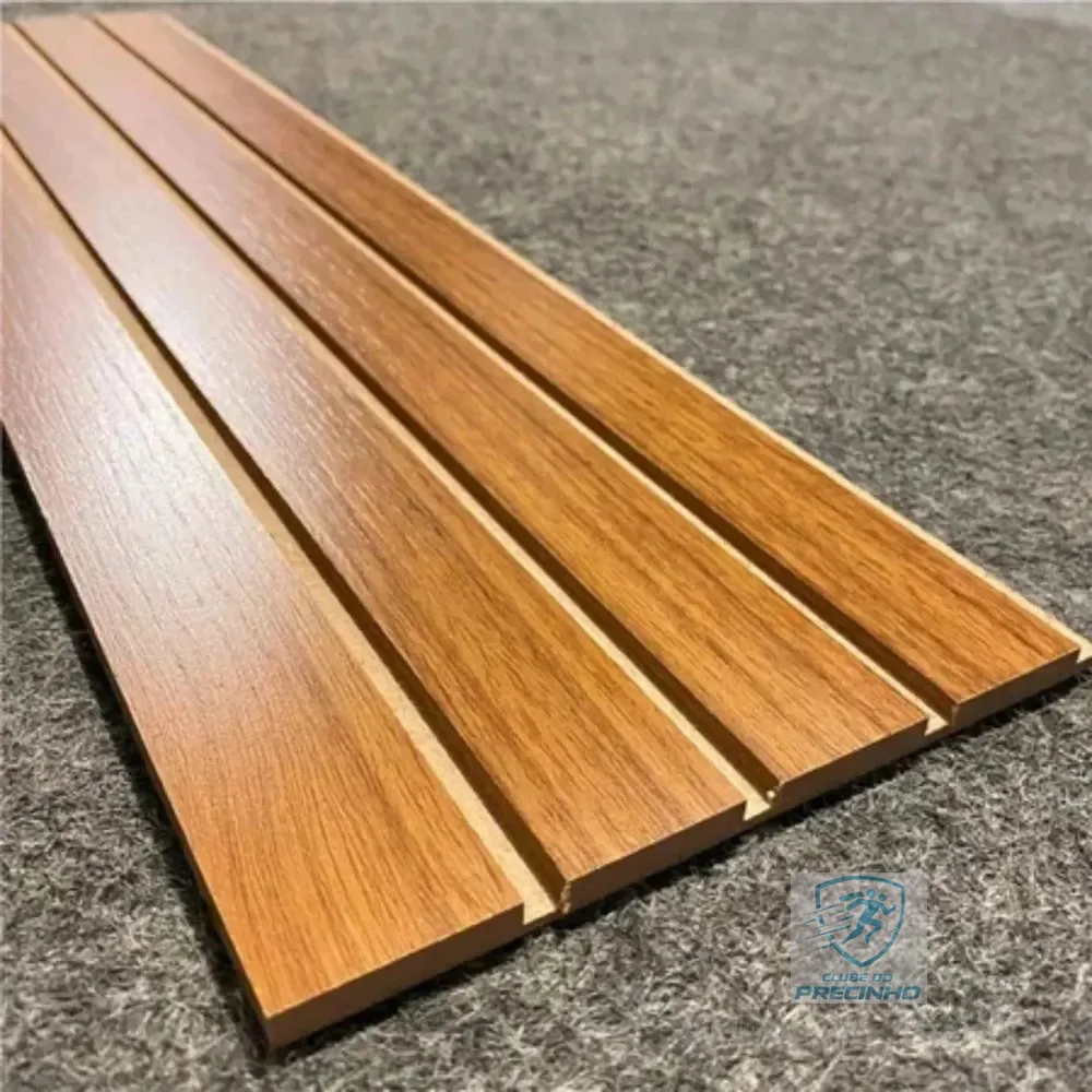 20 Placas Adesivas Painel Madeira Ripada Montável Mdf 45x11 Freijo