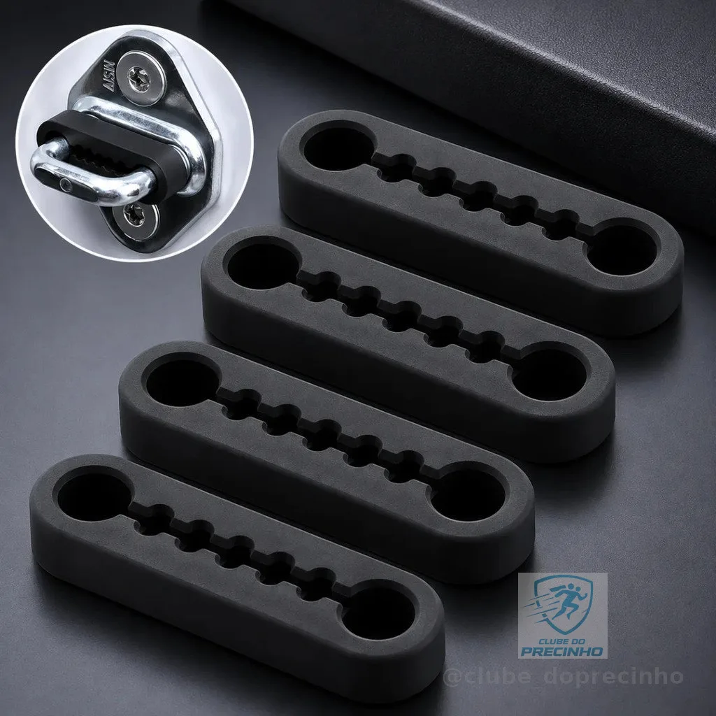 Kit 4 Protetor Trava Porta Carro Silicone Premium Antiruído