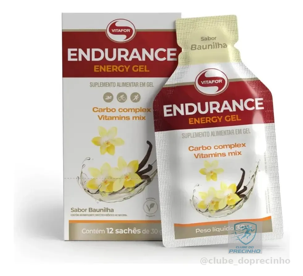 Suplemento Endurance Energy Gel Baunilha 12 Sachês Vitafor Baunilha