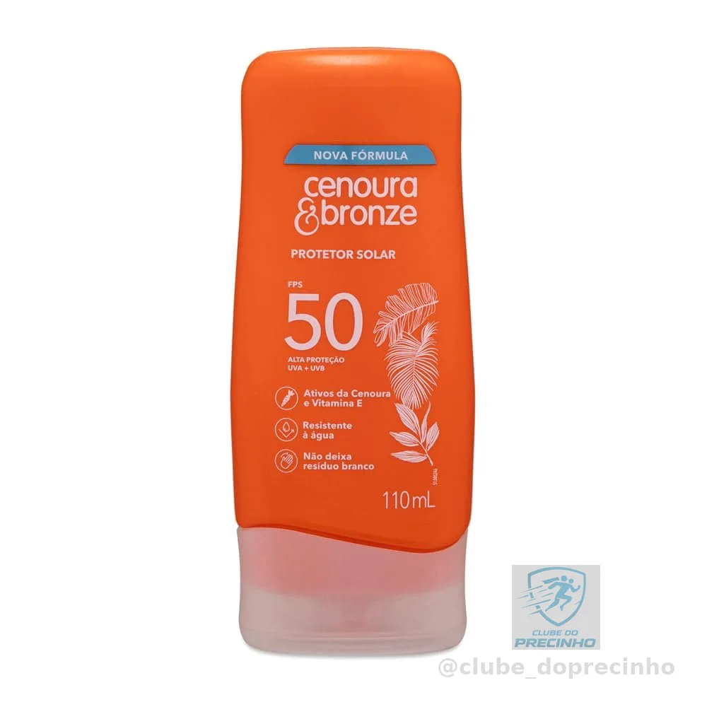 Protetor Solar FPS 50 Cenoura & Bronze 110ml