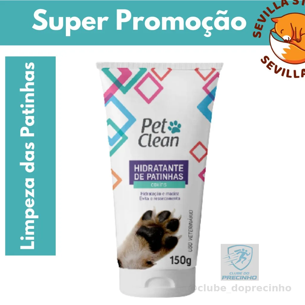 Hidratante de Patinhas Pet Clean 150g para Cães e Gatos