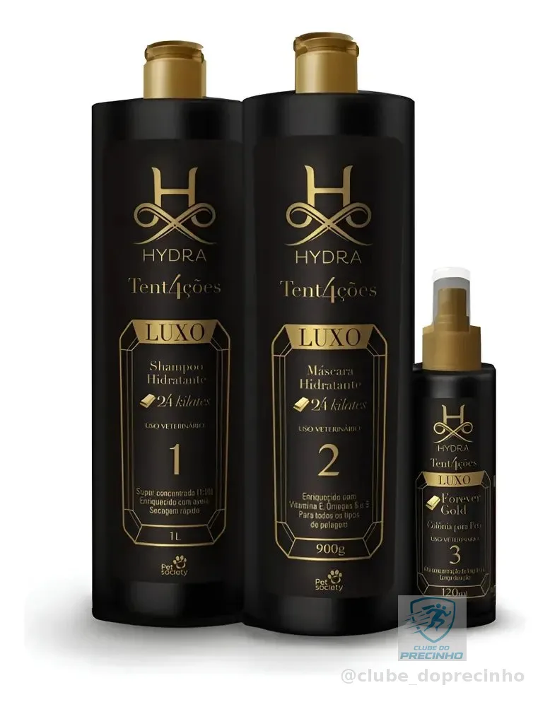 Kit Pet Hydra Groomers Luxo Tentações Hydra Luxo