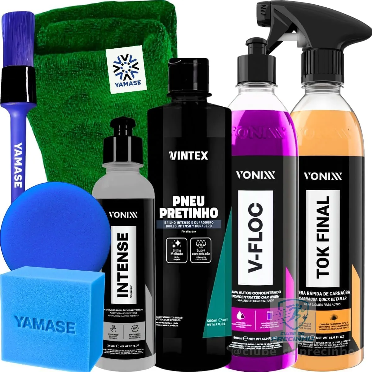 KIT SHAMPOO V-FLOC CERA TOK FINAL REVITALIZADOR INTENSE 240ML VONIXX PRETINHO VINTEX