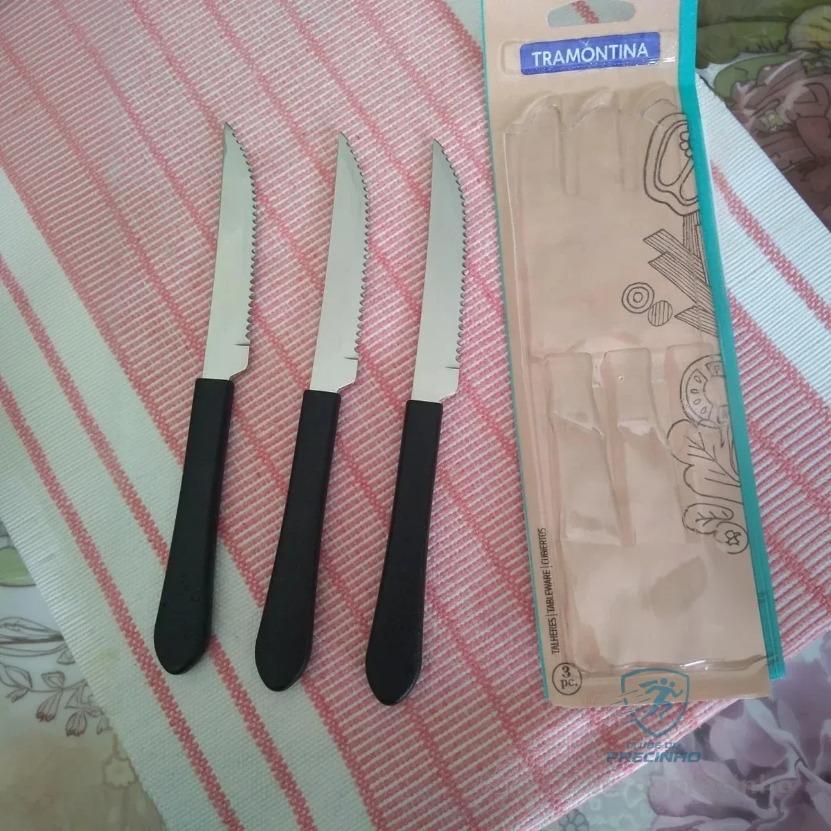 Conjunto 3 Facas Inox, Preto, Tramontina