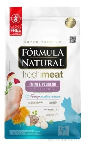 Ração Cão Filhotes Peq E Mini Formula Natural Fresh Meat 1kg